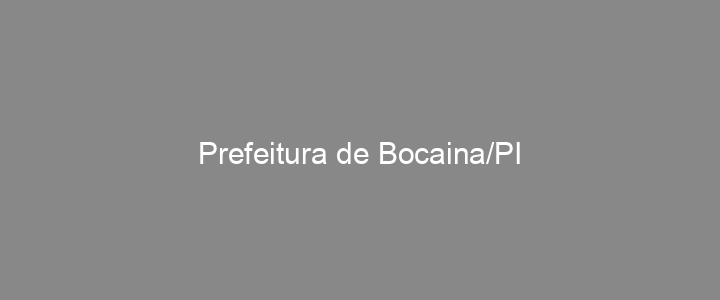 Provas Anteriores Prefeitura de Bocaina/PI